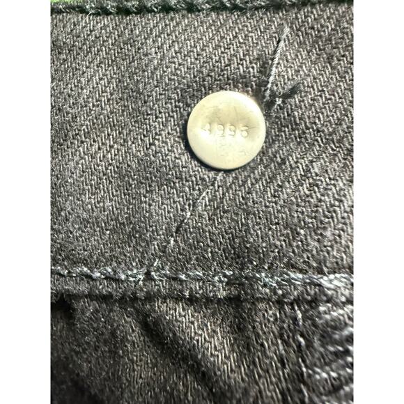 Levi’s Premium Mens 501 Black Button Fly Jeans 36x32 Straight Leg Denim Fit Slim - Picture 9 of 16